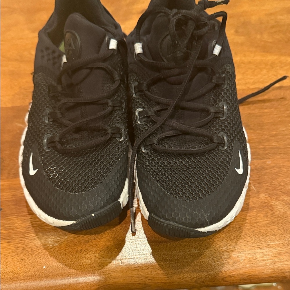 Nike Black Mesh Sneakers with White Logo